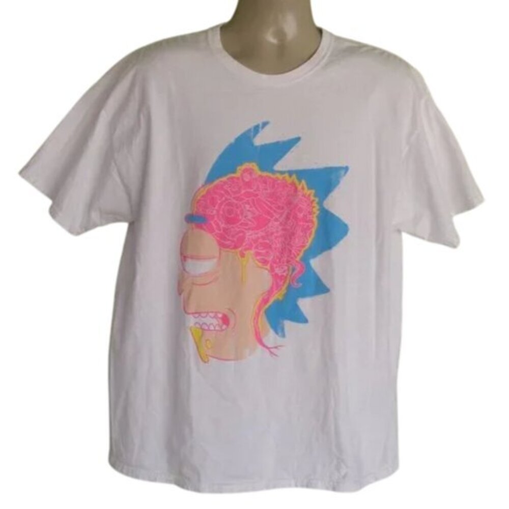 RICK and Morty Tshirt, XL, Rick's Brain, Loot Crate, White, Short sleeve